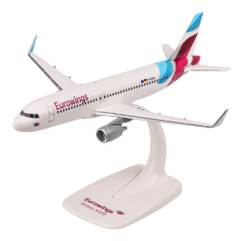 Machetă avion Airbus A320 Eurowings D-AEWA alb-violet-albastru – scară 1:200 PPC Models - vedere stanga fata