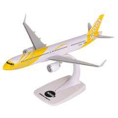 Macheta Airbus A321neo Scoot Airlines 1:200 PPC - vedere 3/4 stanga fata