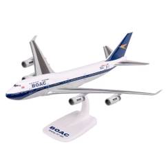 Macheta avion Boeing 747-400 British Airways BOAC 100 Years G-BYGC scara 1:250 PPC Models - vedere 3/4 stanga fata