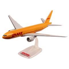 Machetă avion Boeing 777-200F DHL 1:200 – PPC, G-DHLY - vedere 3/4 stanga fata