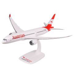 Macheta Avion Boeing 787-9 Dreamliner Austrian Airlines 1:200 PPC - vedere 3/4 stanga fata
