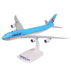 Macheta avion Korean Air Boeing 747-8i HL7637 1:250 PPC - vedere 3/4 stanga fata