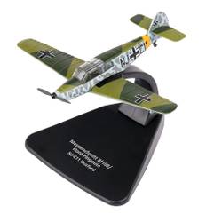 Macheta avion Messerschmitt Bf 108 Duxford - scara 1:72, Oxford Diecast - vedere 3/4 stanga fata pe suport