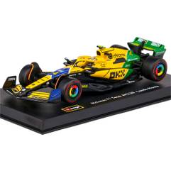Macheta McLaren MCL38 F1 Monaco GP2024 no.4 Norris cu casca pilot 1:43 - vedere 3/4 fata stanga