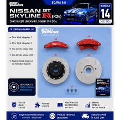 Macheta Nissan Skyline GT-R R34 Nr.14 Kit Construibil 1:8 DeAgostini Fast & Furious - revista