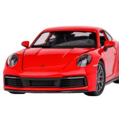 Macheta Porsche 911 Carrera 4S 992 2019 Rosu 1:24 Welly - vedere din fata