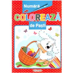 Numara si coloreaza de Pasti