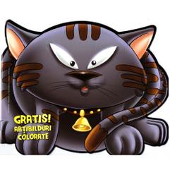 Lipeste si coloreaza - Animalute dragute - Pisica