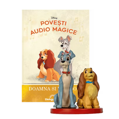 Povesti Audio Disney Nr 10 Doamna si Vagabondul figurina audio copii DeAgostini