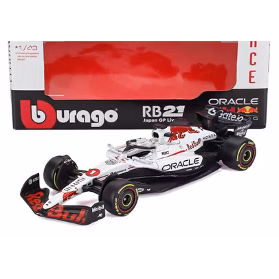 Macheta Formula 1 Red Bull RB21 Team Oracle Red Bull Racing No.1 Winner Japan GP 2025 Max Verstappen White Red 1:43 Burago