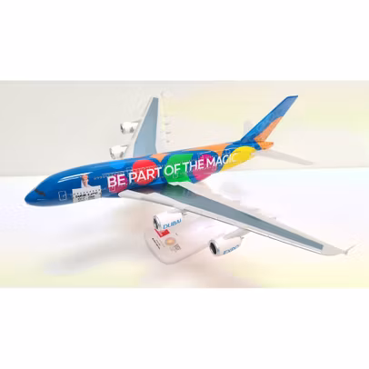 Macheta Avion Airbus A380-800 Emirates Be Part of the Magic Dubai Expo A6-EEU 1:250 - Avion de Pasageri de Colectie PPC Models