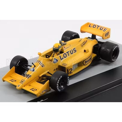 Macheta Formula 1 Lotus Honda 99T Team Lotus No.12 Winner Monaco GP 1987 First Victory F1 Monaco GP Ayrton Senna Yellow 1:43 Magazine Models