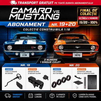 Abonament Camaro vs Mustang Nr.19+20 final de colectie construibila 1:18