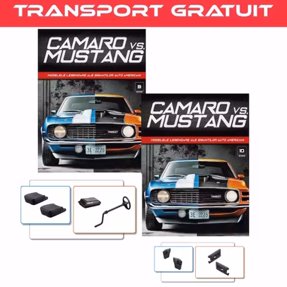 Abonament Camaro vs Mustang Nr 9 10 colectie construibila macheta auto 1:18 interior si directie