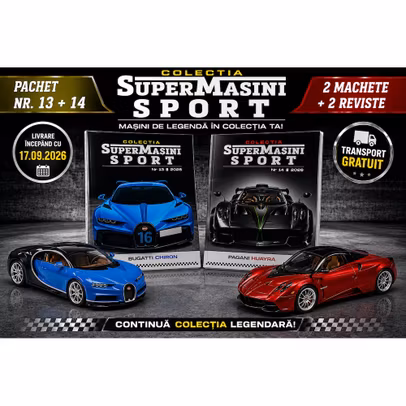 Abonament Supermasini Sport Nr 13 si 14 Bugatti Chiron Pagani Huayra