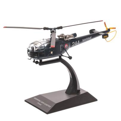 Elicopter Aerospatiale SA319 Alouette III France 1960, albastru, macheta elicopter scara 1:72, Atlas