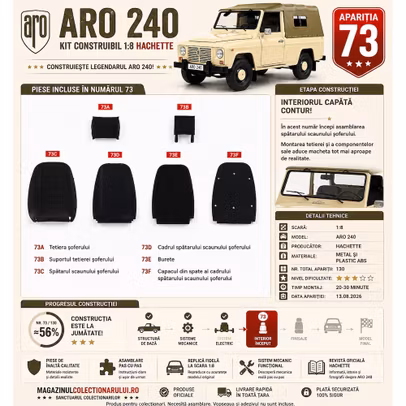 Macheta ARO 240 Nr.73 spatar scaun sofer tetiera 1:8 Hachette