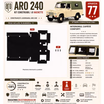 Macheta ARO 240 Nr.77 mocheta interioara podea 1:8 Hachette