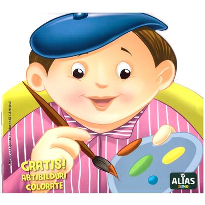 Lipeste si coloreaza - Meserii - Artistul