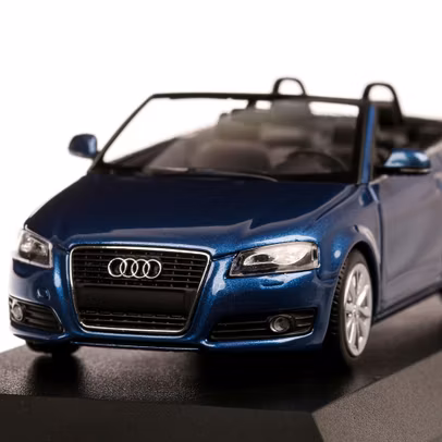 Audi A3 Cabriolet 2007, macheta auto, scara 1:43, albastru metalizat, Maxichamps