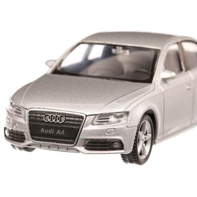 Audi A4 2008, macheta  auto, scara 1:43, argintiu, Welly