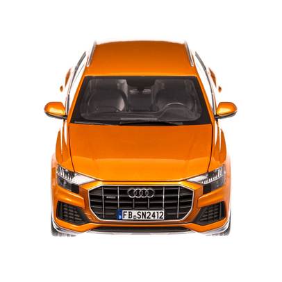 Audi Q8  2018, macheta auto scara 1:18, portocaliu metalizat, Norev