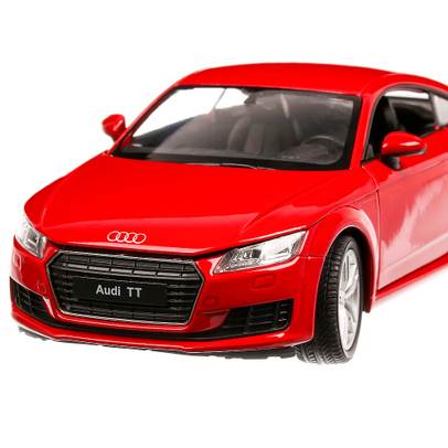 Audi TT (8S) 2014, macheta auto, scara 1:24, rosu metalizat, Welly