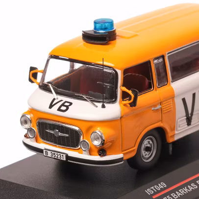 Barkas B1000 Czech Police 1975, macheta auto scara 1:43, portocaliu cu crem, Ist Models
