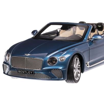 Bentley Continental GTC 2019, macheta auto scara 1:18, albastru, Norev
