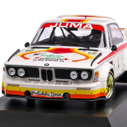 BMW 3.0 CSL Juma Tuning #4 1976, macheta auto, scara 1:18, alb cu rosu, Minichamps
