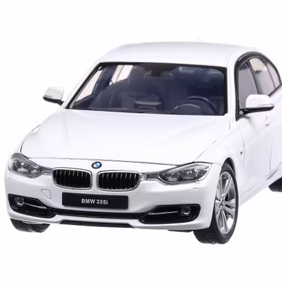 Macheta auto BMW 335i 2010 alb scara 1:18 Premium Collection Limited Edition Welly - vedere 3/4 stanga fata partial