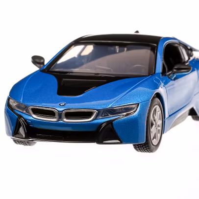 BMW i8 Coupe 2017, macheta auto, scara 1:24, albastru, MotorMax