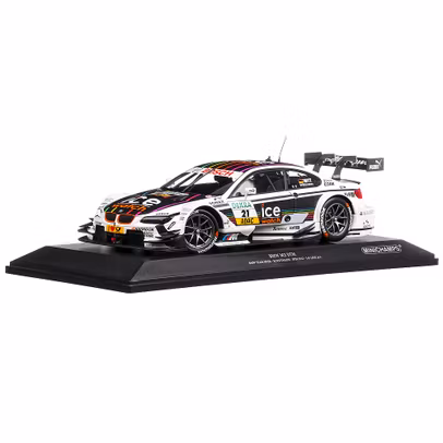 BMW M3 DTM 2013, BMW Team MTEK #21 Marco Wittmann, macheta auto, scara 1:18, alb, Minichamps-2