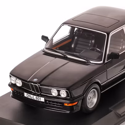 BMW M535i 1980, macheta auto scara 1:18, negru, window box, Norev