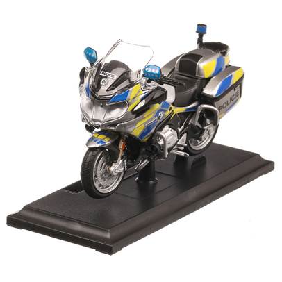 BMW R 1200RT Politia Ceha 2020, macheta motocicleta, scara 1:18, argintiu cu albastru si galben, Maisto-2