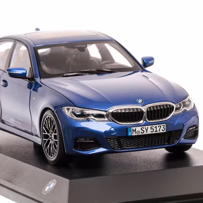 BMW Seria 3 Limousine 2019, macheta auto, scara 1:18, albastru metalizat, Dealer BMW-5