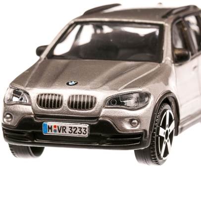 BMW X5 2007, macheta auto scara 1:43, argintiu, Bburago