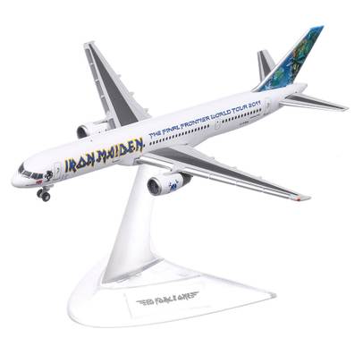 Boeing 757-200 Iron Maiden Ed Force One Frontier Tour 2011, macheta avion scara 1:500, alb cu albastru, Herpa