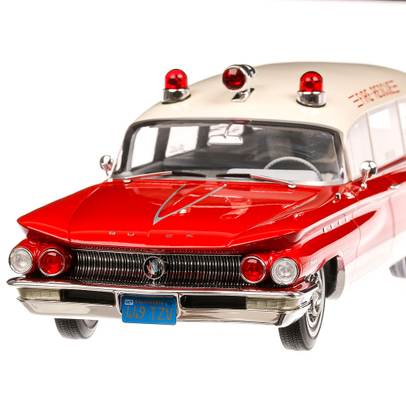 Buick Flxible Premier 1960, macheta  auto, scara 1:18, alb cu rosu, BoS-Models