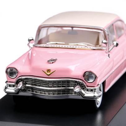 Cadillac Fleetwood Series 60-Elvis Presley 1955, scara 1:43, roz cu alb, GreenLight