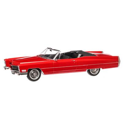 Cadillac Deville Convertible 1968, macheta auto, scara 1:18, rosu, window box, KK Scale