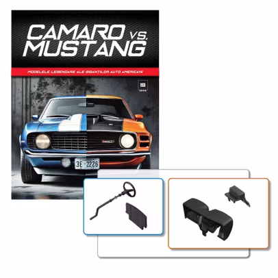 Camaro vs Mustang Nr.19 kit construibil 1:18 volan si coloana directie Camaro plansa bord Mustang