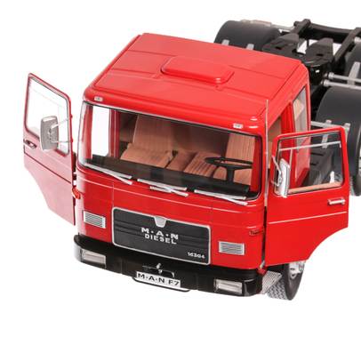 MAN F7 16.304 cap tractor 1972, macheta camion scara 1:18, rosu, Road Kings-2