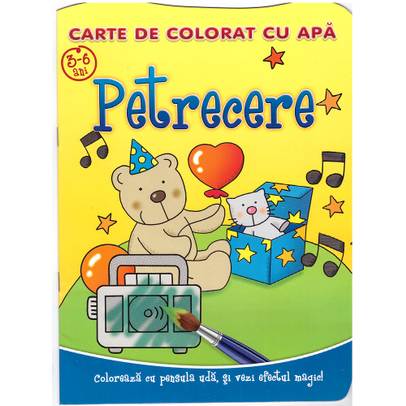 Petrecere - Carte de colorat cu apa