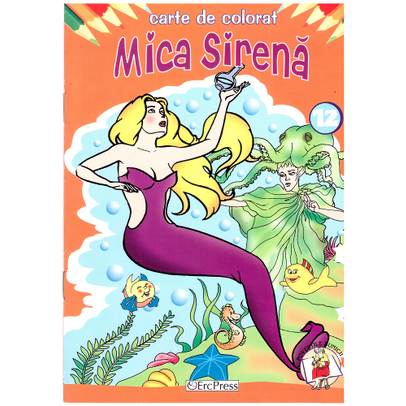 Carte de colorat Mica Sirena