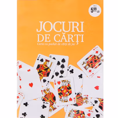Carti de joc cu ghid jocuri - Set 54 carti + carte reguli jocuri
