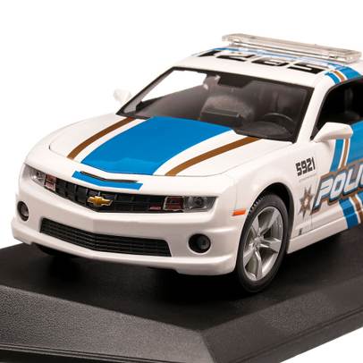 Chevrolet Camaro SS RS Police (USA) 2010, macheta 1:18, alb cu albastru, Maisto