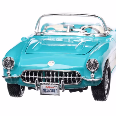 Chevrolet Corvette 1957, macheta auto scara 1:24, turcoaz, Maisto