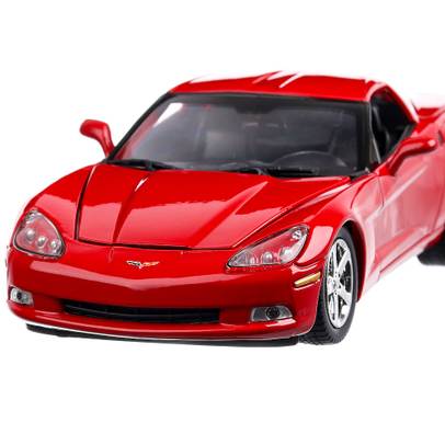 Chevrolet Corvette C6 2005, macheta  auto,  scara 1:24, rosu, Motor Max