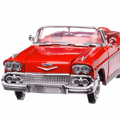 Chevrolet Impala Convertible 1958, macheta auto scara 1:24, rosu, MotorMax